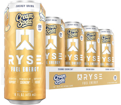 RYSE Fuel Energy Drink - Variety Pack - Sugar Free, Gluten Free & Vegan - 200mg Natural Caffeine, Taurine & Choline for Focus & Energy - No Artificial Colors - 16 fl oz Cans (12-Pack)