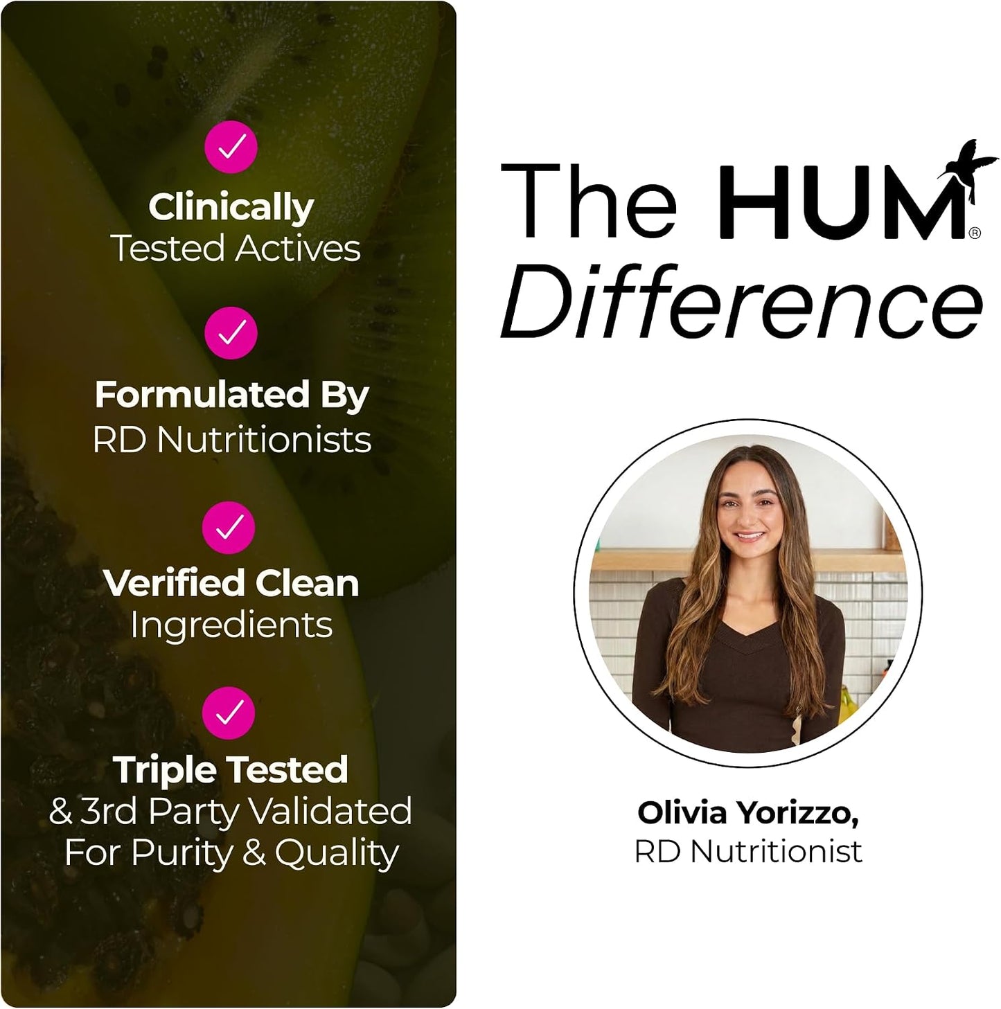HUM Celery Juice Fiber Gummies for Adults, First Prebiotic Celery Juice Gummy, Gluten Free Fiber Supplement Supports Detoxification, Gut Health, Greens Gummies, Chlorophyll & Prebiotic Fiber, 60 Count