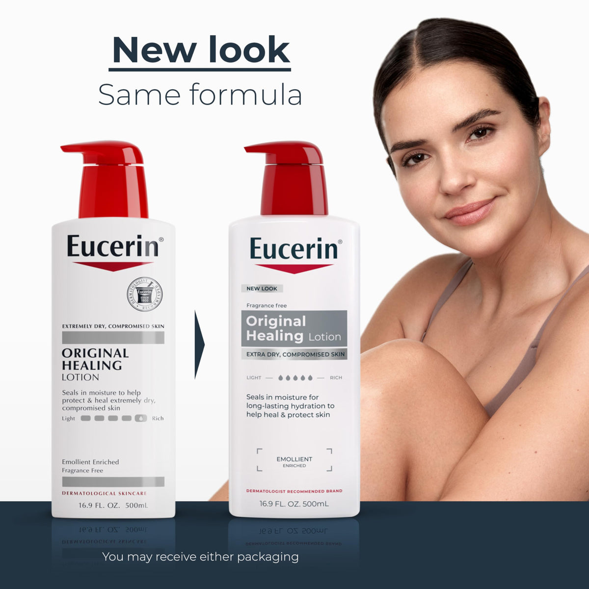 Eucerin Original Healing Lotion, Emollient Enriched, 16.9 FL OZ Eucerin