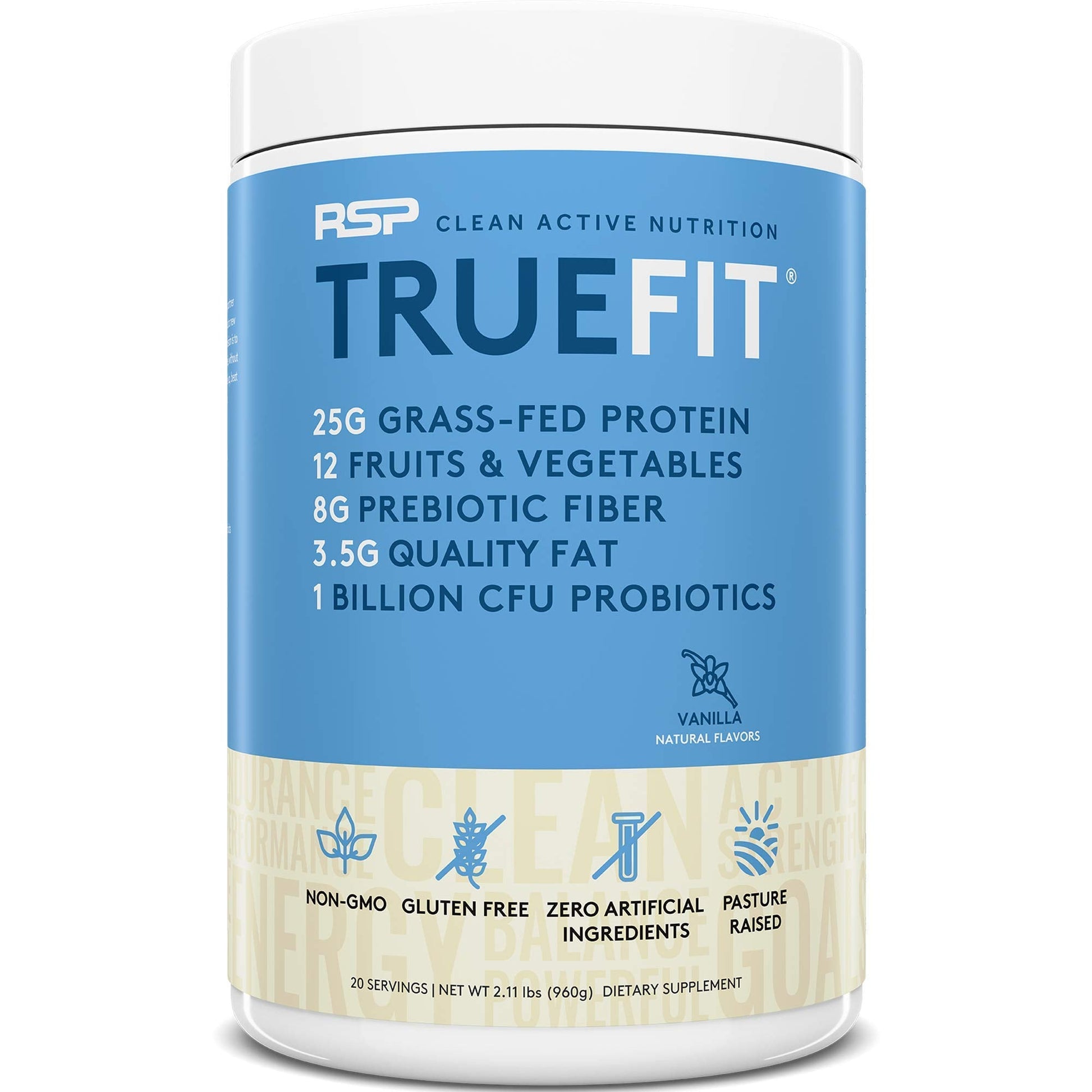 RSP NUTRITION TrueFit Protein Powder (Vanilla 2 LB) with AminoLean Pre Workout Energy RSP NUTRITION buy australia supplements