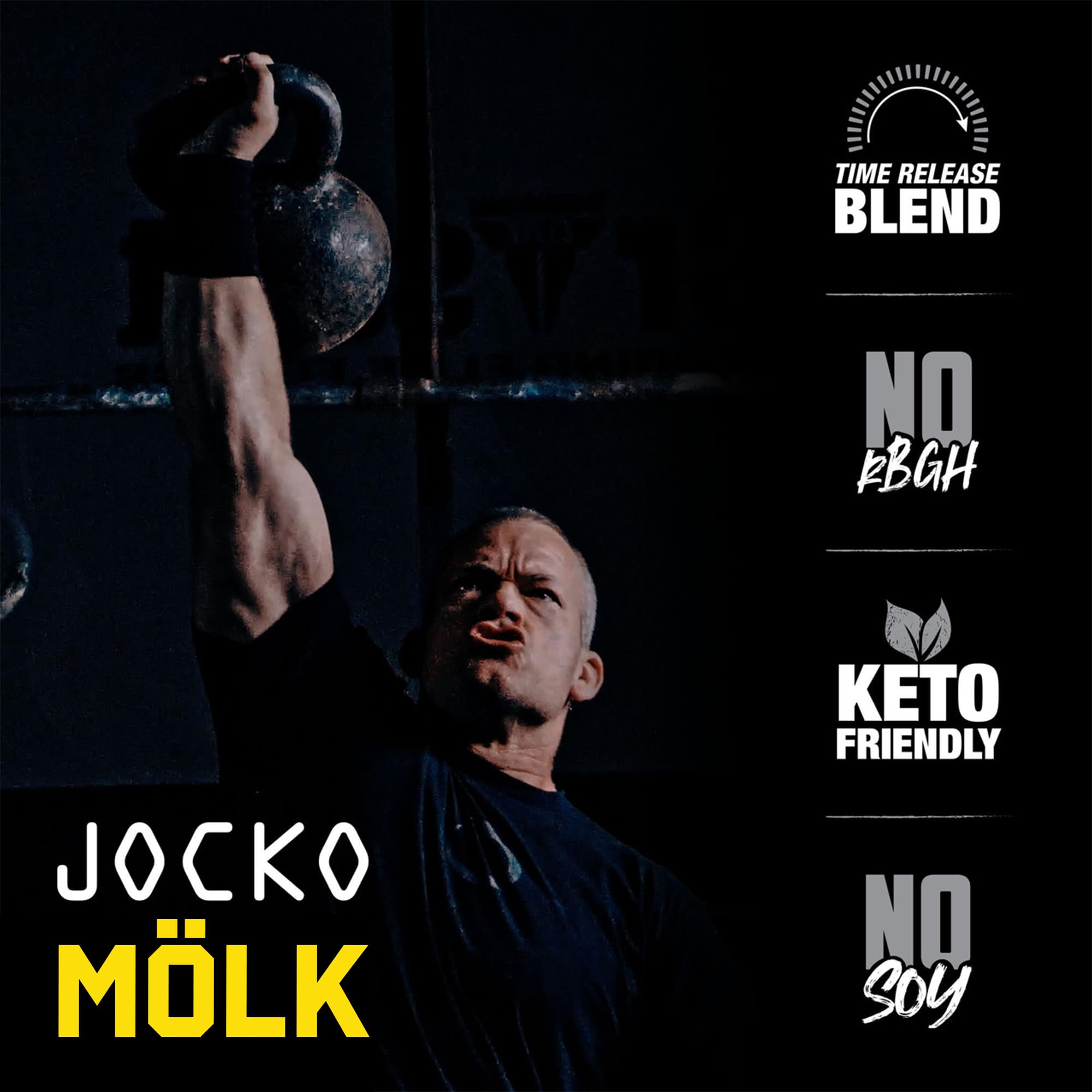 Jocko Mölk Whey Protein Powder (Banana Cream) - Keto, Probiotics, Grass Fed, Digestive Jocko Fuel buy australia supplements