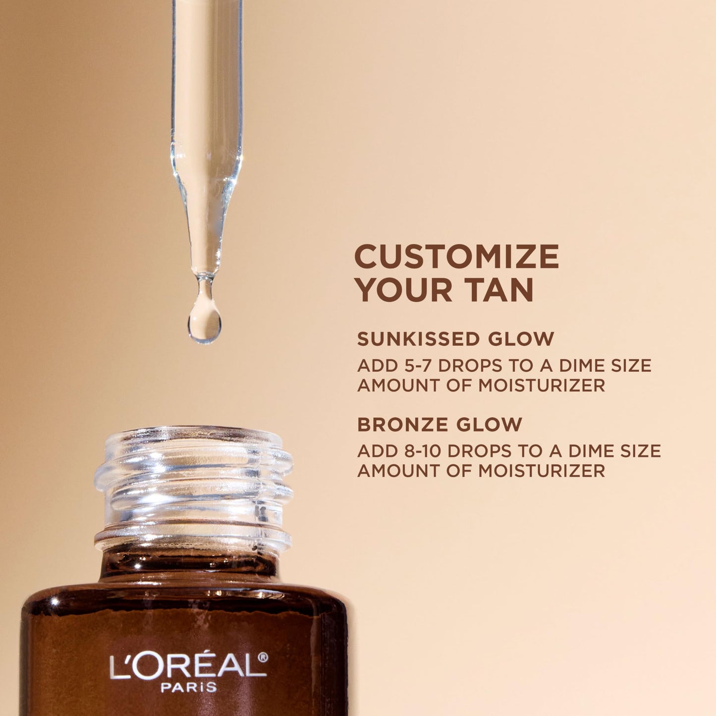 L'Oreal Paris Sublime Bronze Self Tanning Facial Drops with Hyaluronic Acid, Gradual Tan, Fragrance-Free, 1 fl. Oz L'Oreal Paris