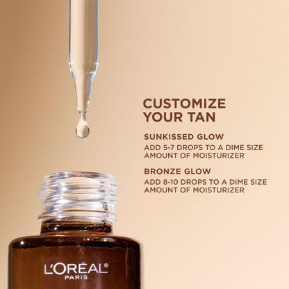 L'Oreal Paris Sublime Bronze Self Tanning Facial Drops with Hyaluronic Acid, Gradual Tan, Fragrance-Free, 1 fl. Oz L'Oreal Paris