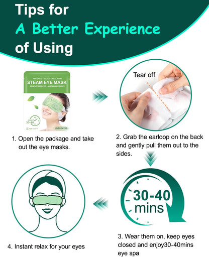 16 Packs Steam Eye Masks for Dry Eyes, Self Heating Warm Compress Unscented ProCIV