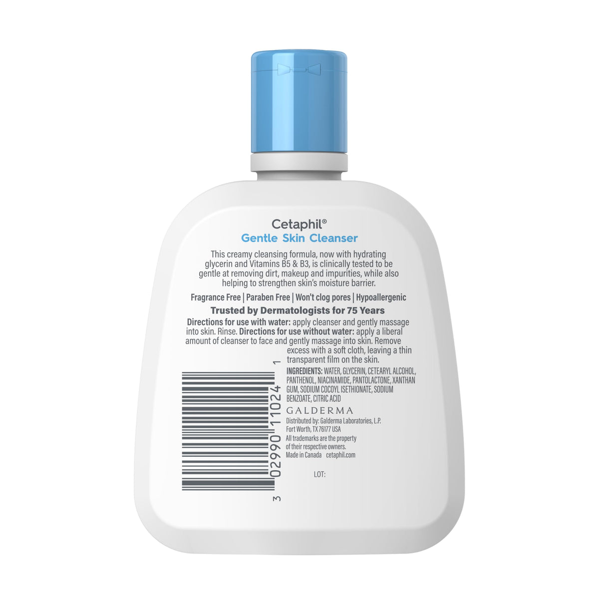Cetaphil Gentle Cleanser, Hydrating Face Wash, Sensitive Skin, 4oz, 3ct Cetaphil