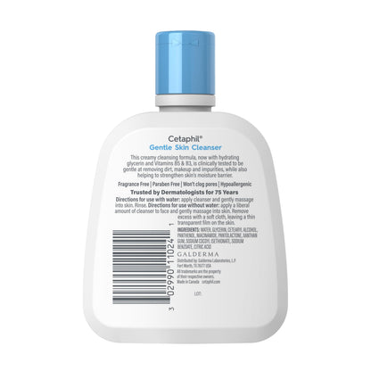 Cetaphil Gentle Cleanser, Hydrating Face Wash, Sensitive Skin, 4oz, 3ct Cetaphil