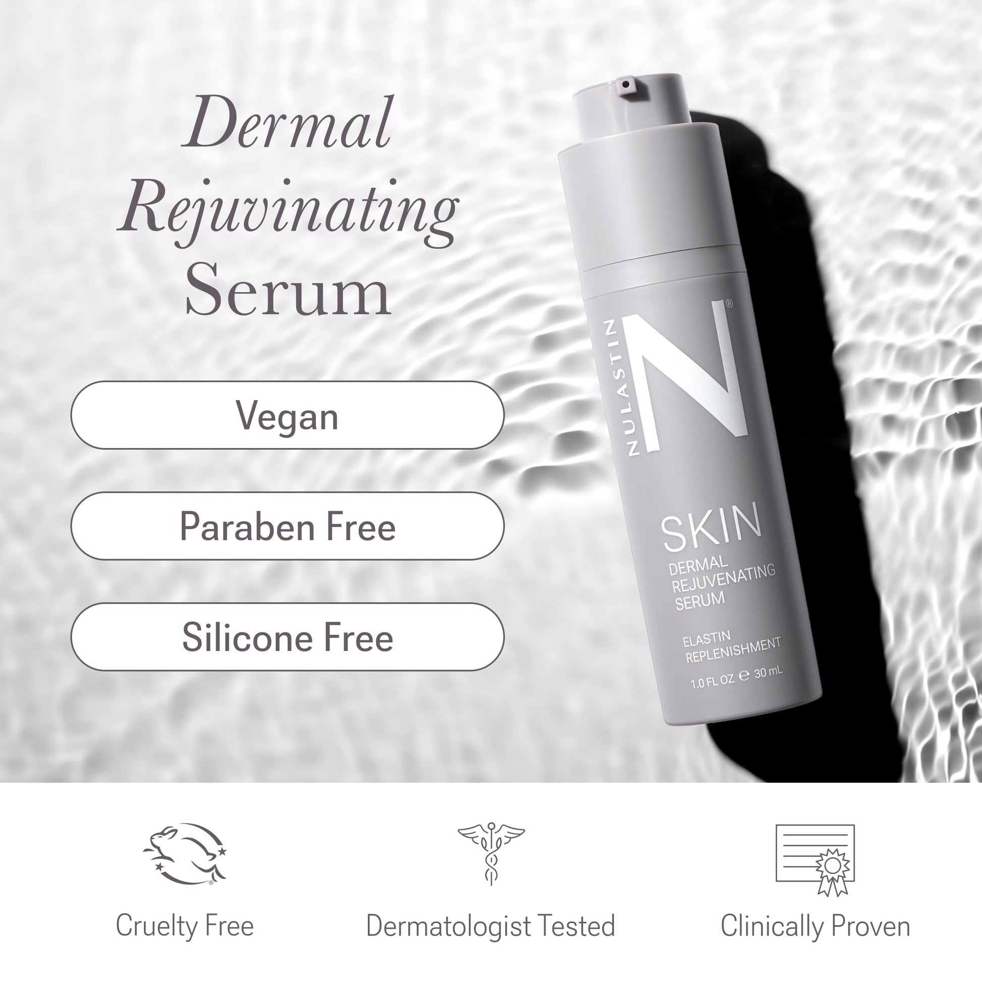 NULASTIN Dermal Rejuvenating Peptide Face Serum for Women with Elastin - Firming, Anti Aging, Barrier Repair, Plumping Hydrating Serum Sensitive & Mature Skin - Vegan, 1 Fl Oz NULASTIN buy australia supplements