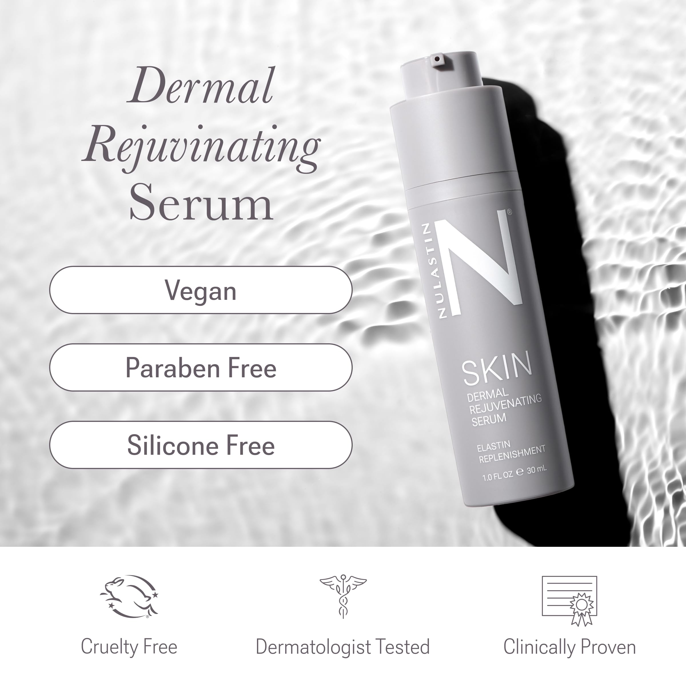 NULASTIN Dermal Rejuvenating Peptide Face Serum for Women with Elastin - Firming, Anti Aging, Barrier Repair, Plumping Hydrating Serum Sensitive & Mature Skin - Vegan, 1 Fl Oz NULASTIN buy australia supplements