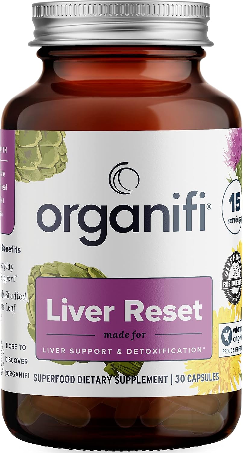 Organifi - Liver Reset - Liver Detox - Digestive and Immune Support - Promotes Cellular Energy Production, 30 Capsules Gsupps Australia
