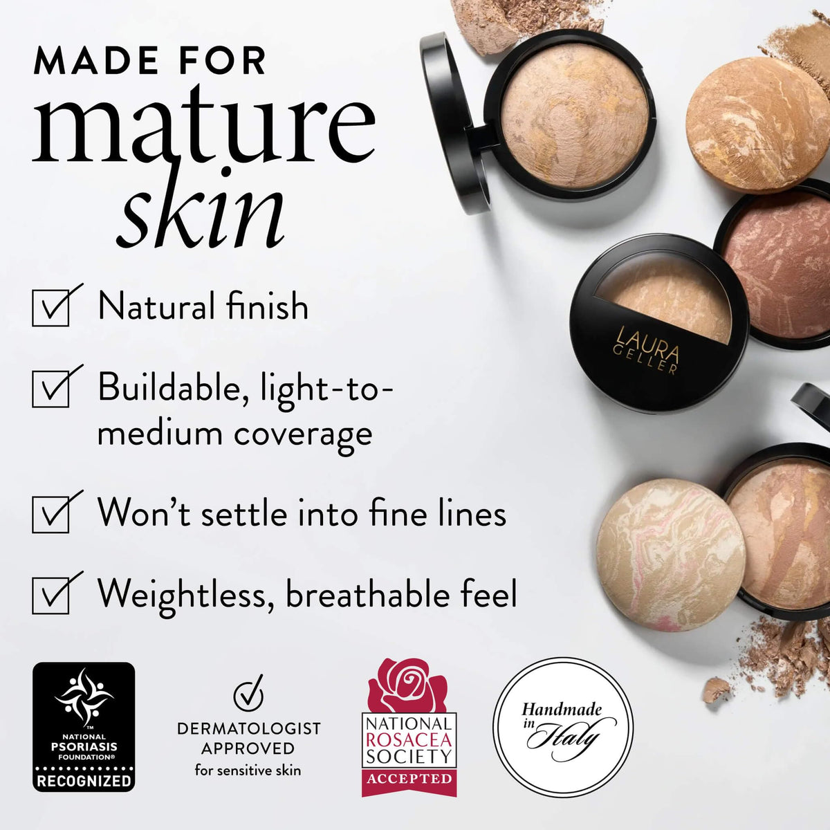 LAURA GELLER Baked Balance-n-Brighten Powder Foundation – Medium LAURA GELLER NEW YORK
