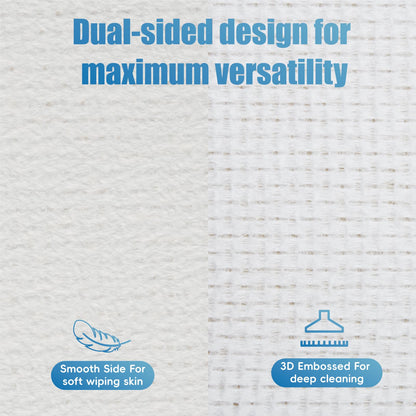 GWT XL Disposable Fragrance-Free Face Towels, 50 Count, 1 Pack Gold Water Trading