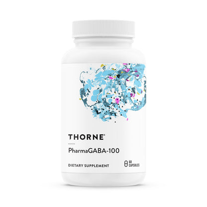 THORNE - PharmaGABA-100 - GABA Supplement - 100 mg Natural Source Gamma-Aminobutyric Acid THORNE