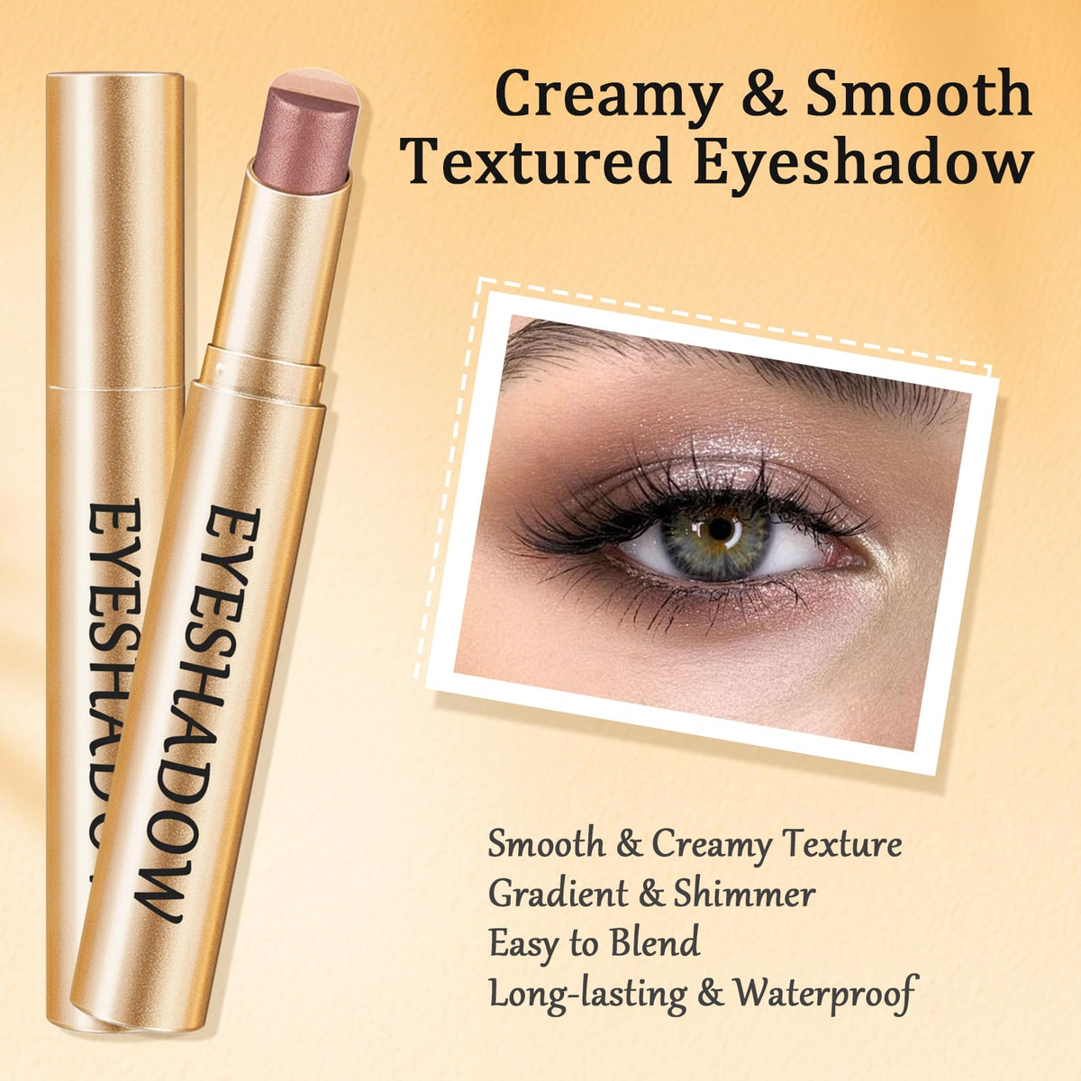 4Pcs Multi Color Eyeshadow Stick Set, 3 Color Gradient Shimmer Eye Shadow Re. Misoo