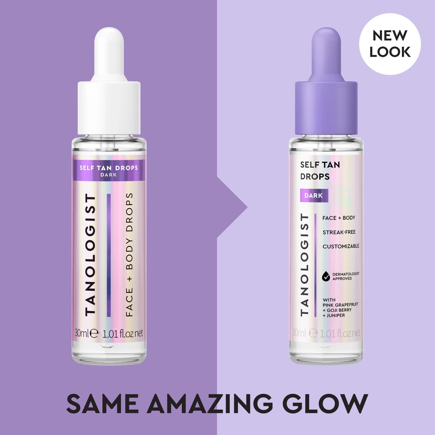 Tanologist Dark Self Tan Drops, Streak-Free Body & Face Tanning Drops, No Fake Tan Smell Tanologist