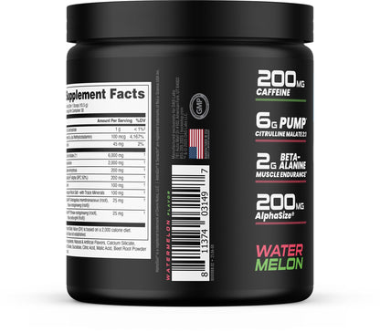 Bucked Up Pre Workout - Best Tasting - 6 Grams Citrulline, 2 Grams Beta Alanine Non Proprietary Blend, Powder (Strawberry Kiwi)