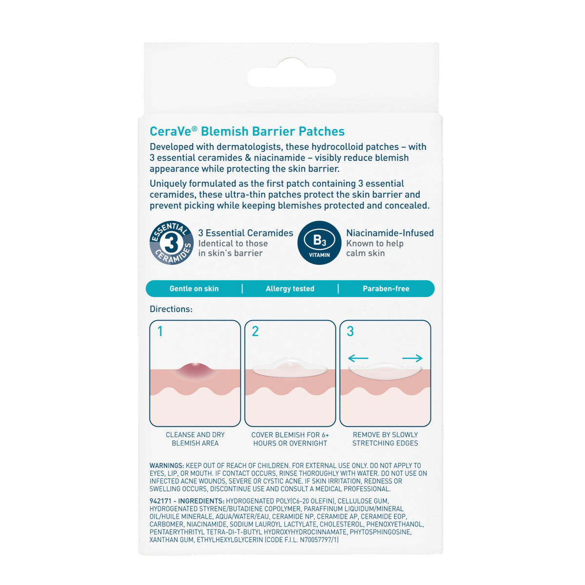 CeraVe Hydrocolloid Pimple Patches with Niacinamide, Ultra-Thin, 22ct CeraVe