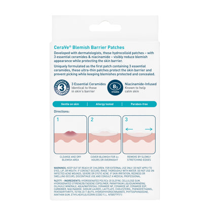 CeraVe Hydrocolloid Pimple Patches with Niacinamide, Ultra-Thin, 22ct CeraVe