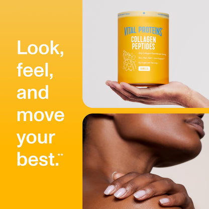 Vital Proteins Collagen Peptides Powder Vanilla - Supports Hair, Skin, Nails, Bones, Joints, Powder for Women Vital Proteins