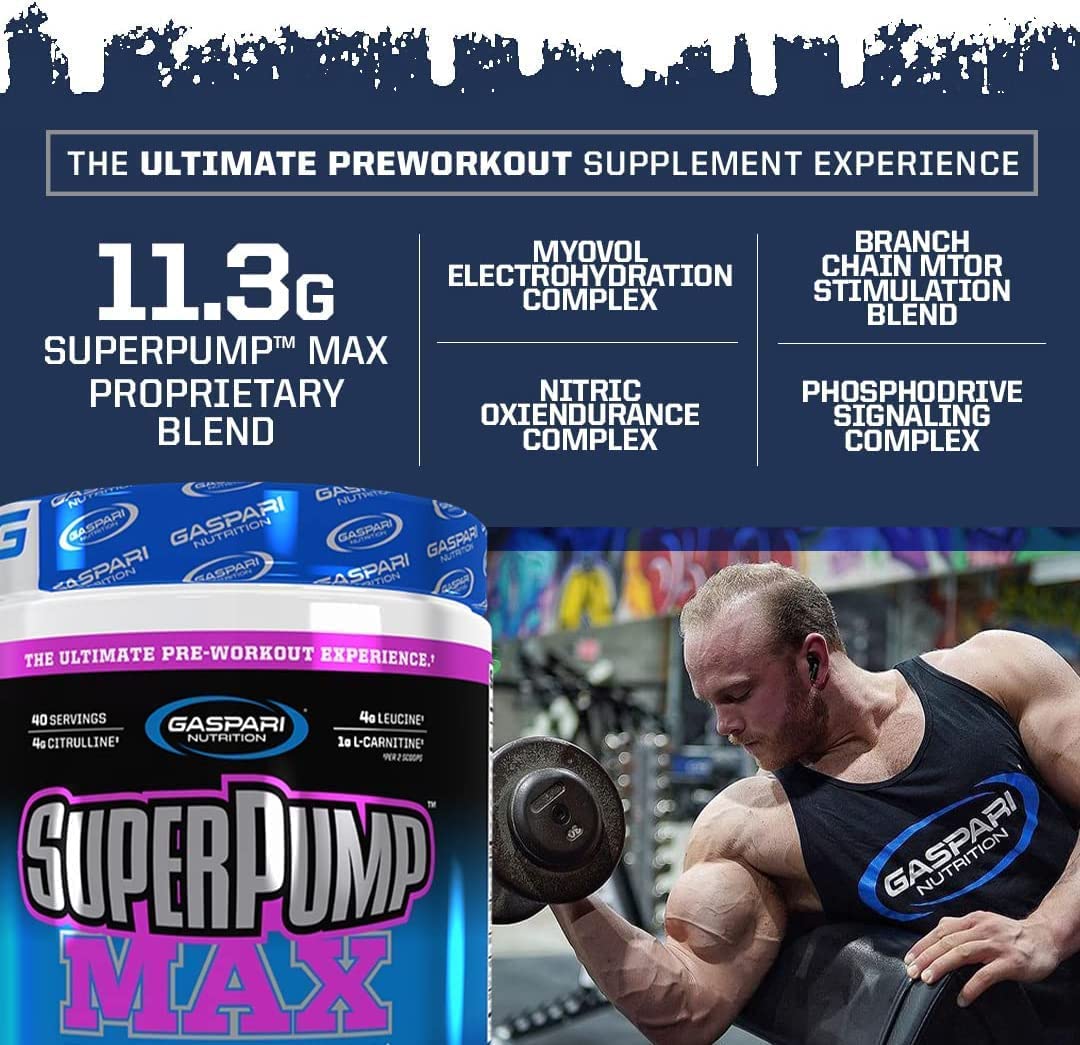 Gaspari Nutrition SuperPump Max Blue Raspberry Ice - 1.41 lbs Gaspari Nutrition buy australia supplements