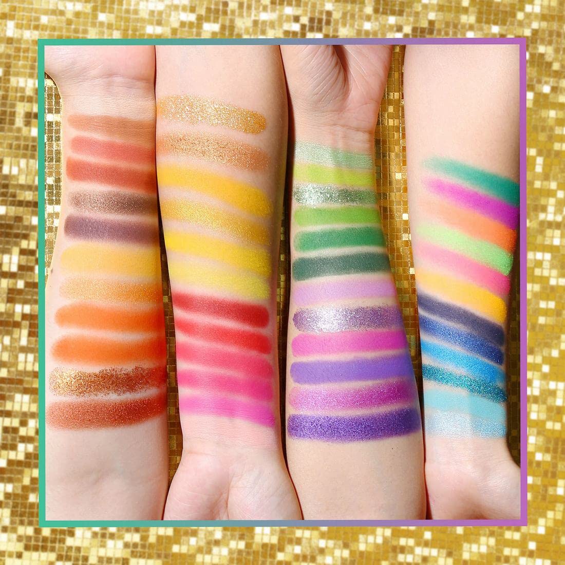 UCANBE EXOTIC FLAVORS Neon Eyeshadow Makeup Palette - 48 Colorful High Pigmented - Rainbow Matte Shimmer Glitter Eye Shadow Make Up Pallet Gift Set UCANBE