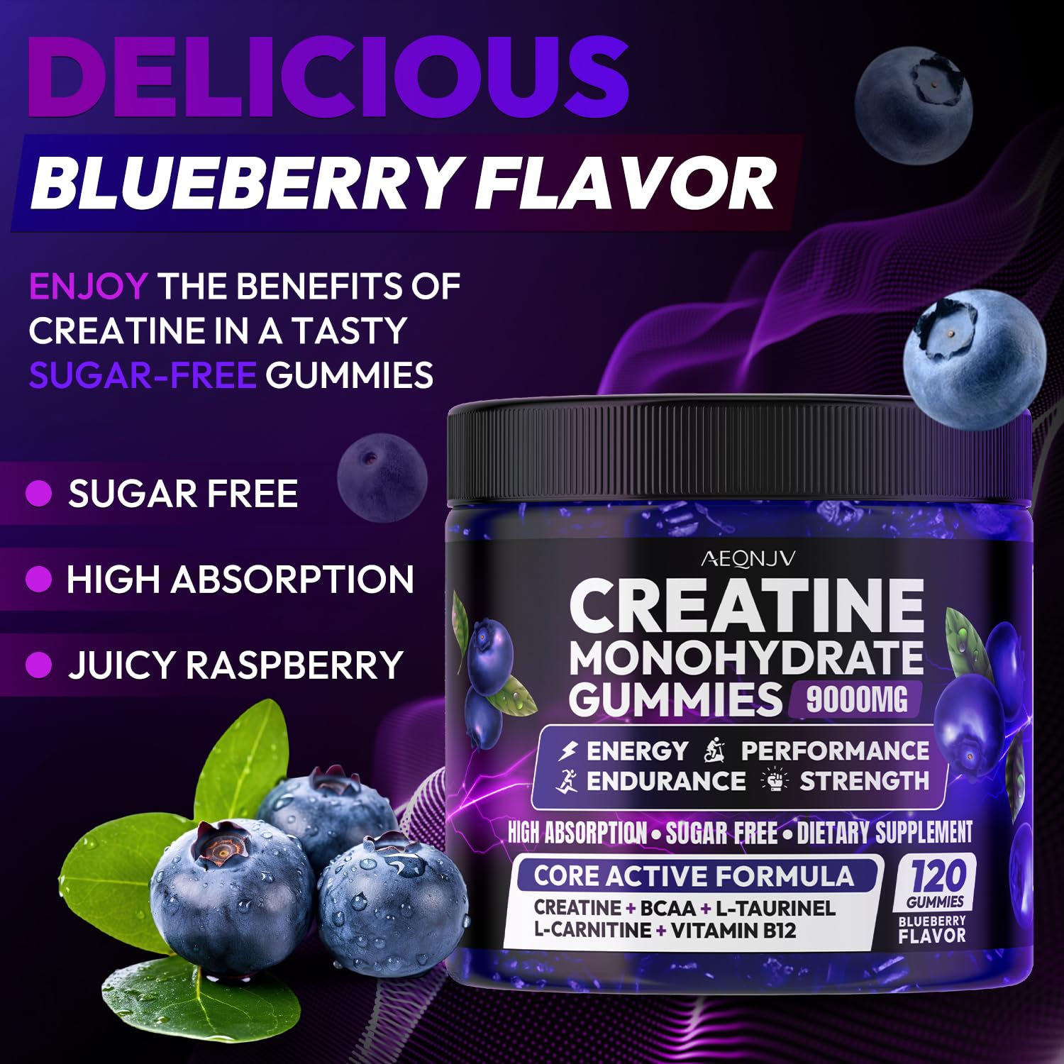 AEQNJV Creatine Gummies Monohydrate Complex for Men & Women, 9000MG Creatine Pre-Workout Supplement Enhance Muscle Strength Recovery Cognitive Health & Memory, 120 Gummies Sugar Free Vegan Non-GMO AEQNJV buy australia supplements
