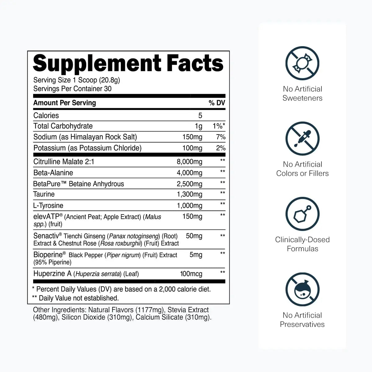 Transparent Labs Stim-Free Pre-Workout - Caffeine & Stim Free Pre Workout Powder for Men and Women with Beta Alanine Powder, Citrulline Malate, & elevATP - 30 Servings, Strawberry Lemonade Transparent Labs