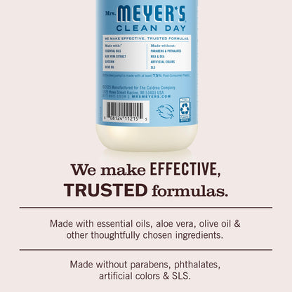 MRS. MEYER'S CLEAN DAY Hand Soap, Rain Water Scent, 12.5 Fl Oz Bottle - 3 Pack Mrs. MEYER'S