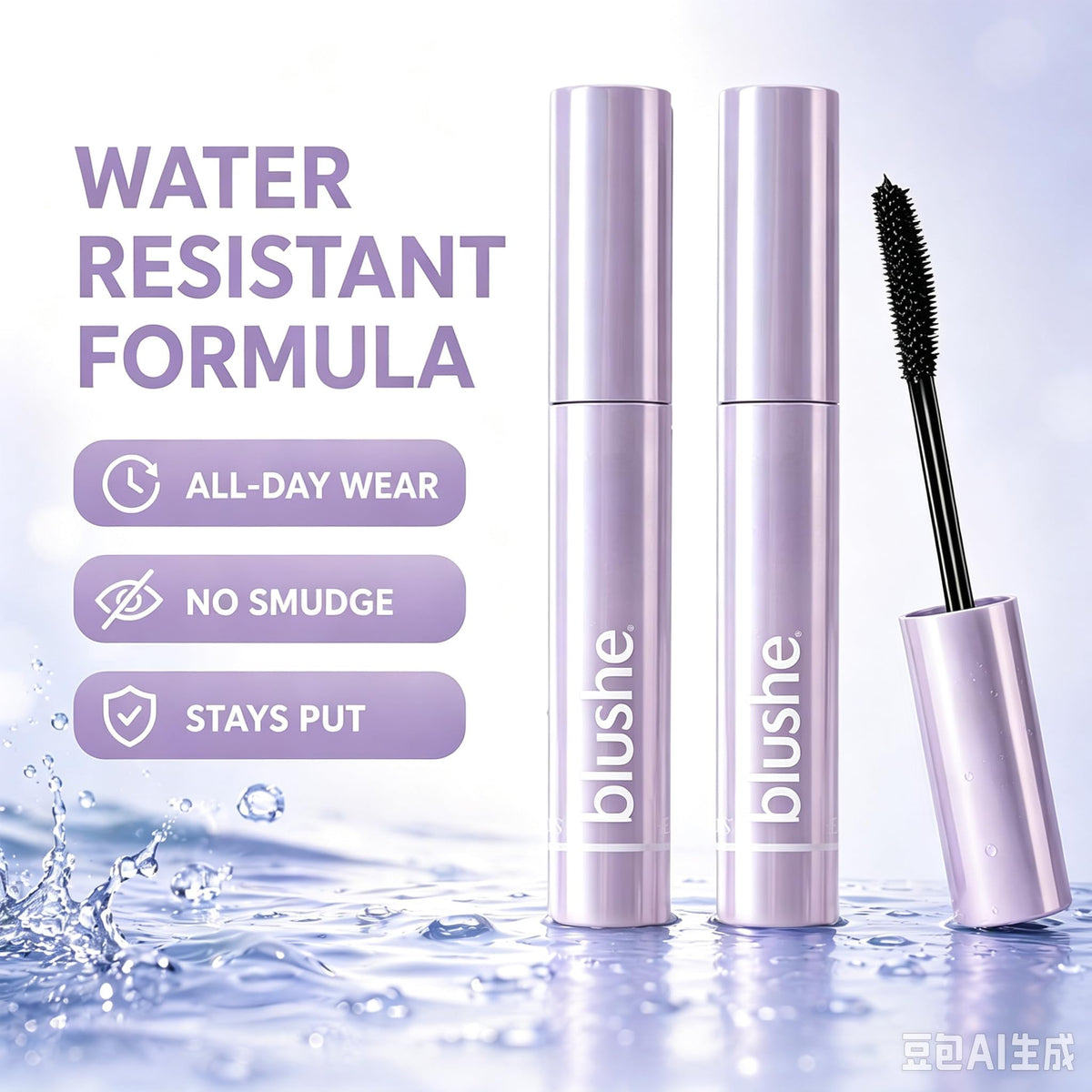 2pcs Blushe Lash Serum Mascara, New Upgrade Blush Korean Mascara, Lengthening & Volumizing Fiber Lash Makeup For Defined, Full Lashes, Smudge Resistant Generic