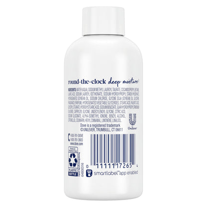 Dove Body Wash Deep Moisture for 24hr Lotion-Soft Skin Moisturizing Skin Cleanser with No Sulfates No Parabens 3 oz Dove