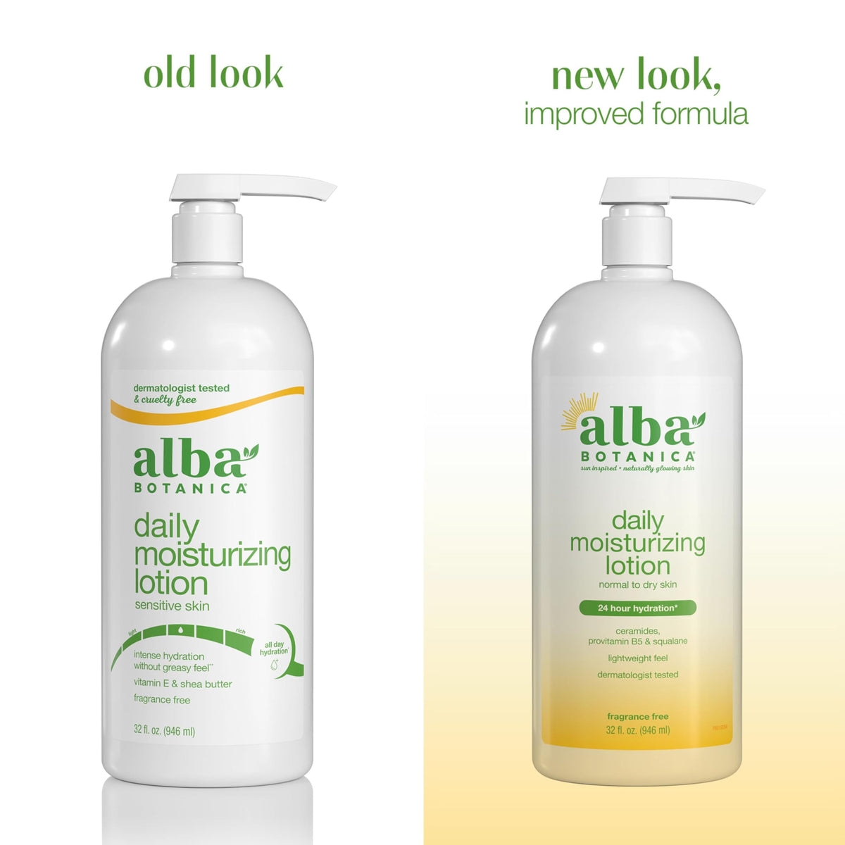 Alba Botanica Daily Moisturizing Lotion, Sensitive Skin, Fragrance Free, 32 Oz (Packaging May Vary) Alba Botanica