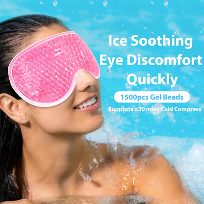 BeeVines Gel Eye Mask, Cooling Ice Masks for Puffy Eyes (2 Pack) BeeVines