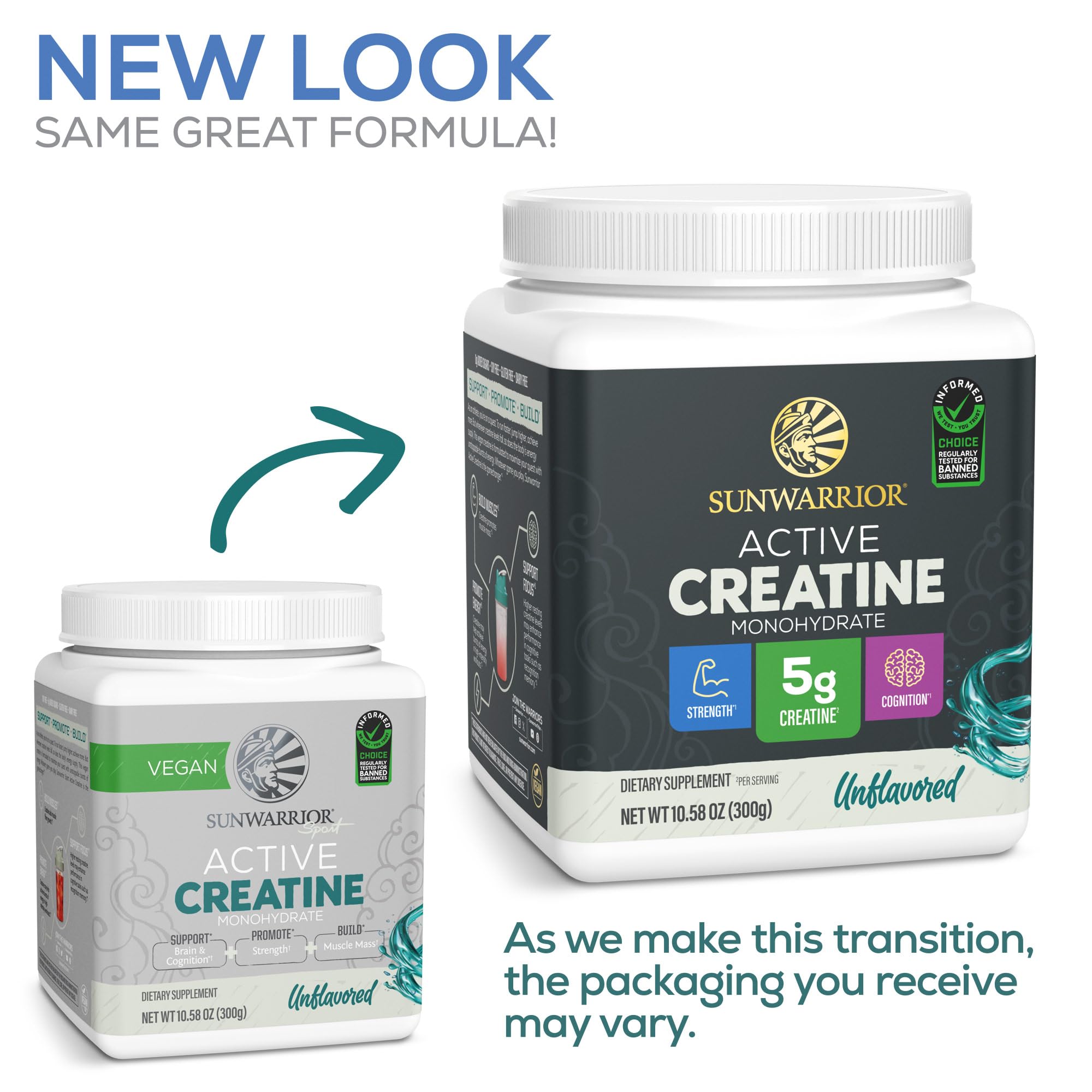 Creatine Monohydrate Powder Micronized PreWorkout Recovery Supplement | Support Muscle Building Strength Training Cognition | Vegan & Keto Friendly Easily Mixes (60 Serving) Unflavored Active Creatine Sunwarrior buy australia supplements