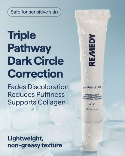 REMEDY Dark Circles Reducing Advanced Eye Cream with Caffeine, Niacinamide, Remedy Science