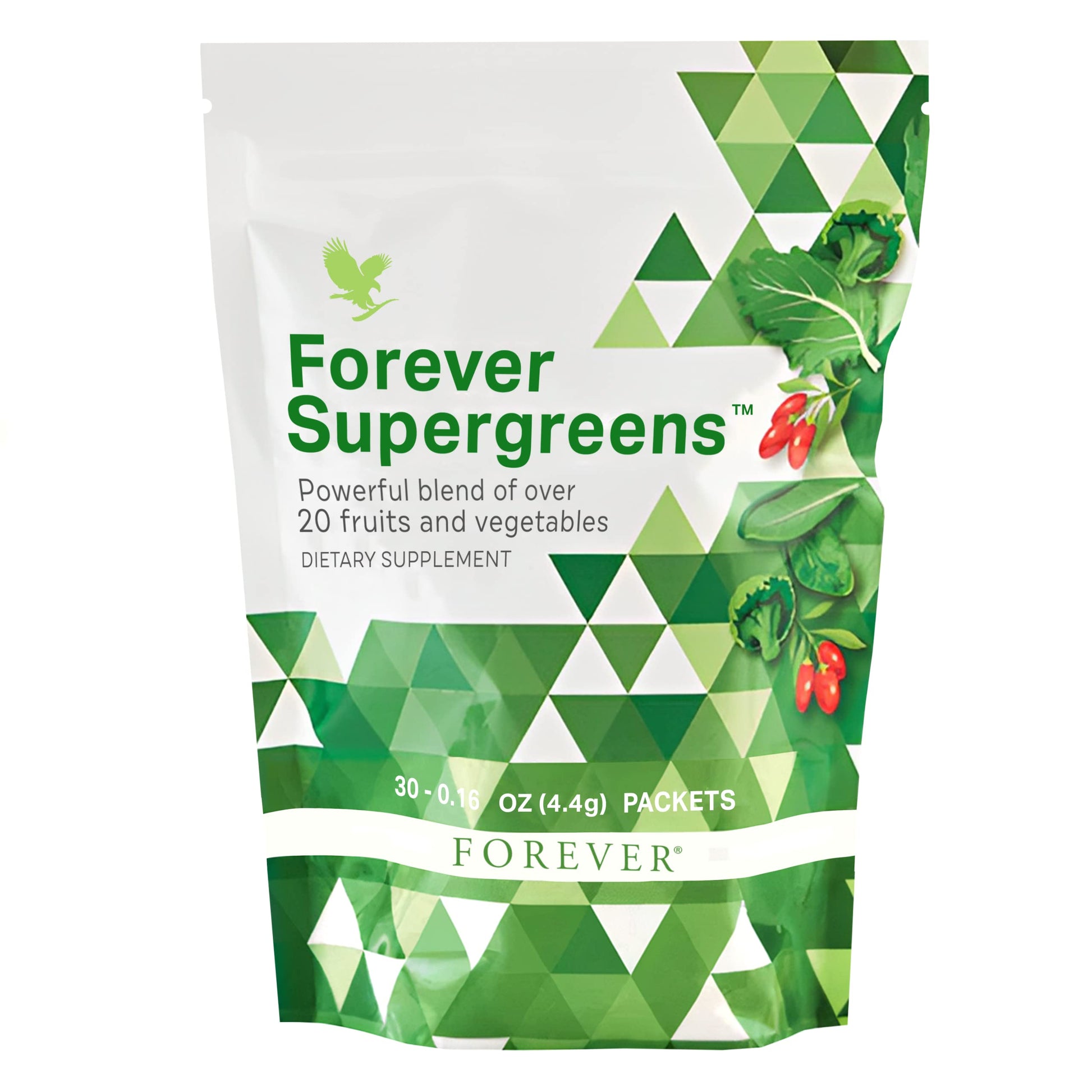 Forever Living - Forever Supergreens - Blend for Your Active Lifestyle - Supercharge Your Day w/Over 20 Powerful Greens and Superfoods. - 30 Packets Forever Living Products buy australia supplements