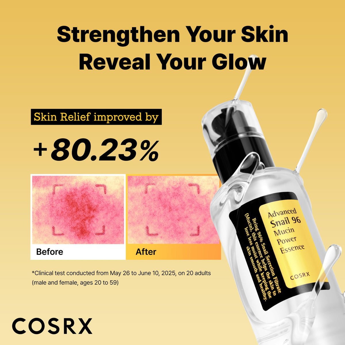COSRX Snail Mucin 96% Repairing Serum for Sooothing & Hydrating 3.38 oz. COSRX