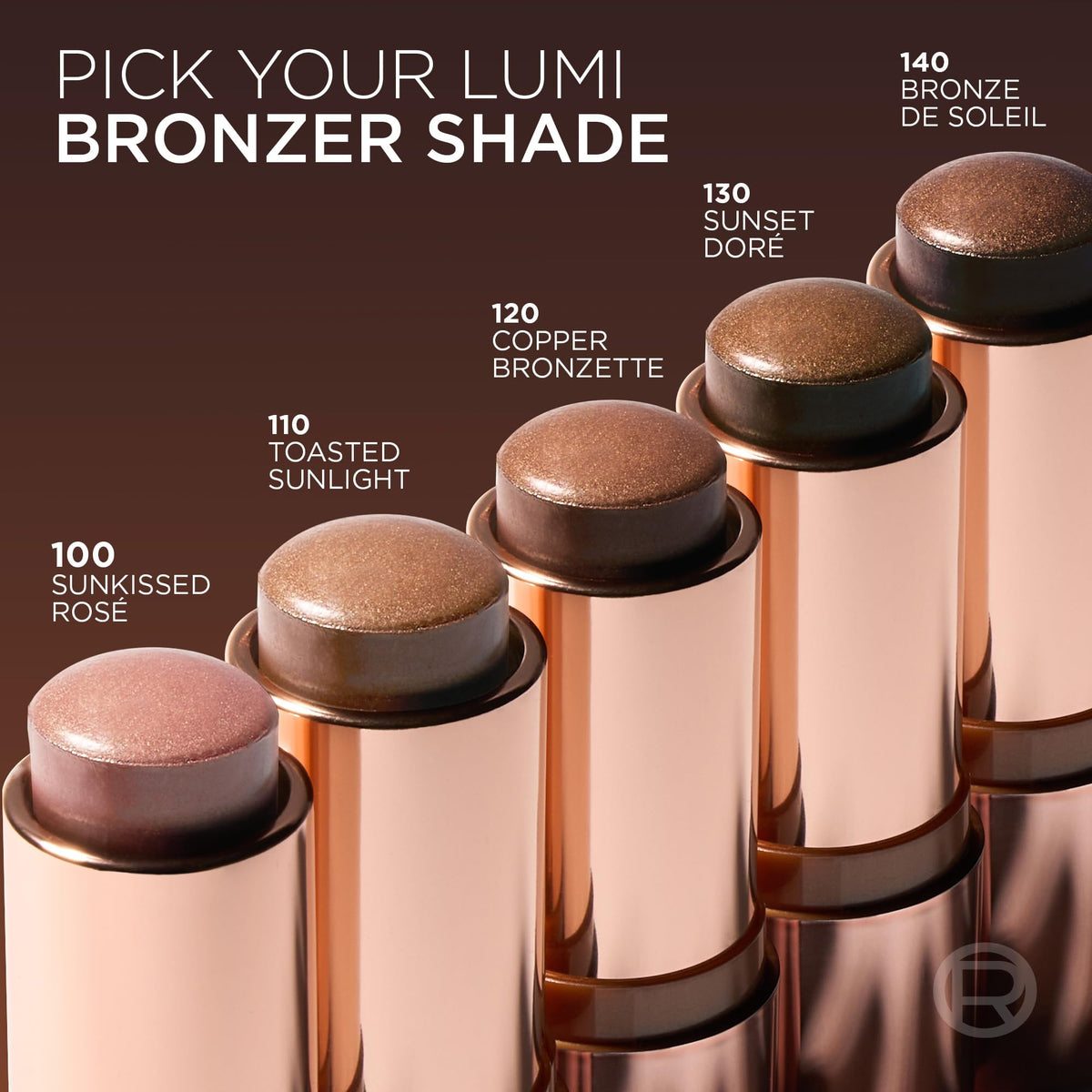 L'Oreal Paris Lumi Bronze Le Stick Soleil Bronzer Stick, Cream-To-Powder Bronzer For A Sunkissed Face Makeup Glow, 110 Toasted Sunlight L'Oreal Paris