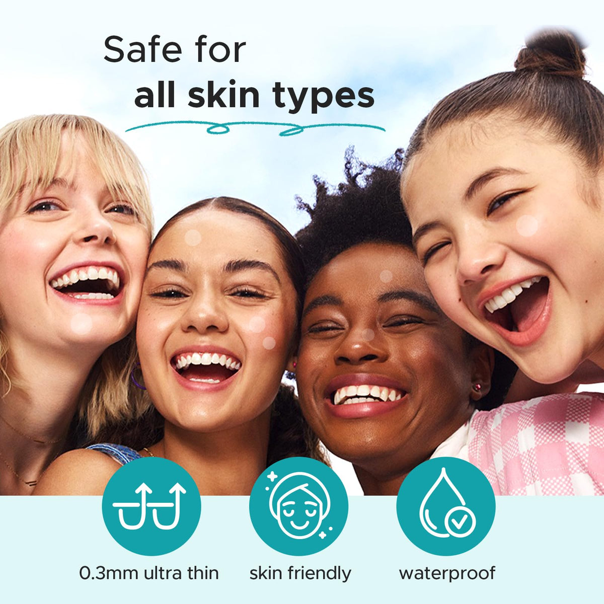 TKTK Pimple Patch for Face, Hydrocolloid Acne Absorbing Dots, 4 Sizes 140CT TKTK
