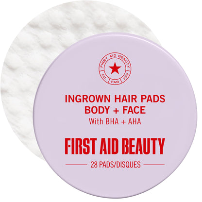 First Aid Beauty Ingrown Hair Pads with BHA and AHA, 28 ct First Aid Beauty