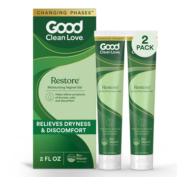 Good Clean Love Restore Moisturizing Vaginal Gel, pH-Balanced Vaginal Moisturizer, Water-Based Feminine Care with Aloe Vera & Lactic Acid, Reduces Dryness, Discomfort & Odor for Women, 2 Oz (2-Pack) Good Clean Love buy australia supplements