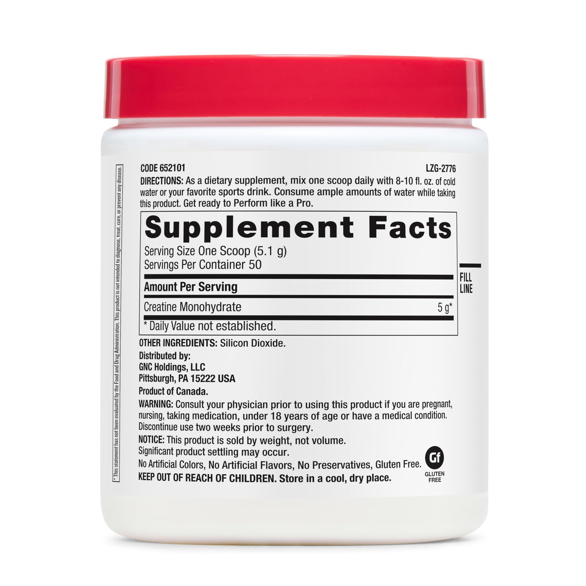 GNC Pro Performance Creatine Monohydrate Powder for Women & Men, 5g Creatine Per Serving, Muscle Building, Energy Production, Endurance, Performance, 50 Servings GNC buy australia supplements