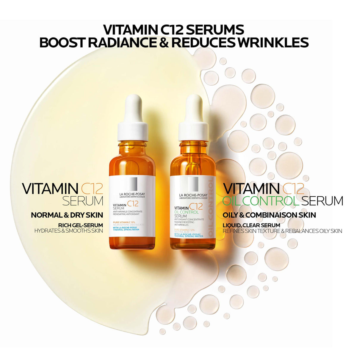 La Roche-Posay Pure 12% Vitamin C Serum with Hyaluronic Acid, 1.01 fl oz La Roche-Posay