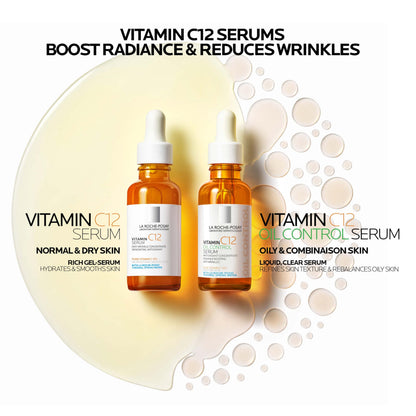 La Roche-Posay Pure 12% Vitamin C Serum with Hyaluronic Acid, 1.01 fl oz La Roche-Posay