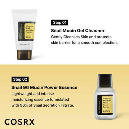 COSRX All About Snail Mucin Korean Skin Care Set, Mini Travel Essentials COSRX