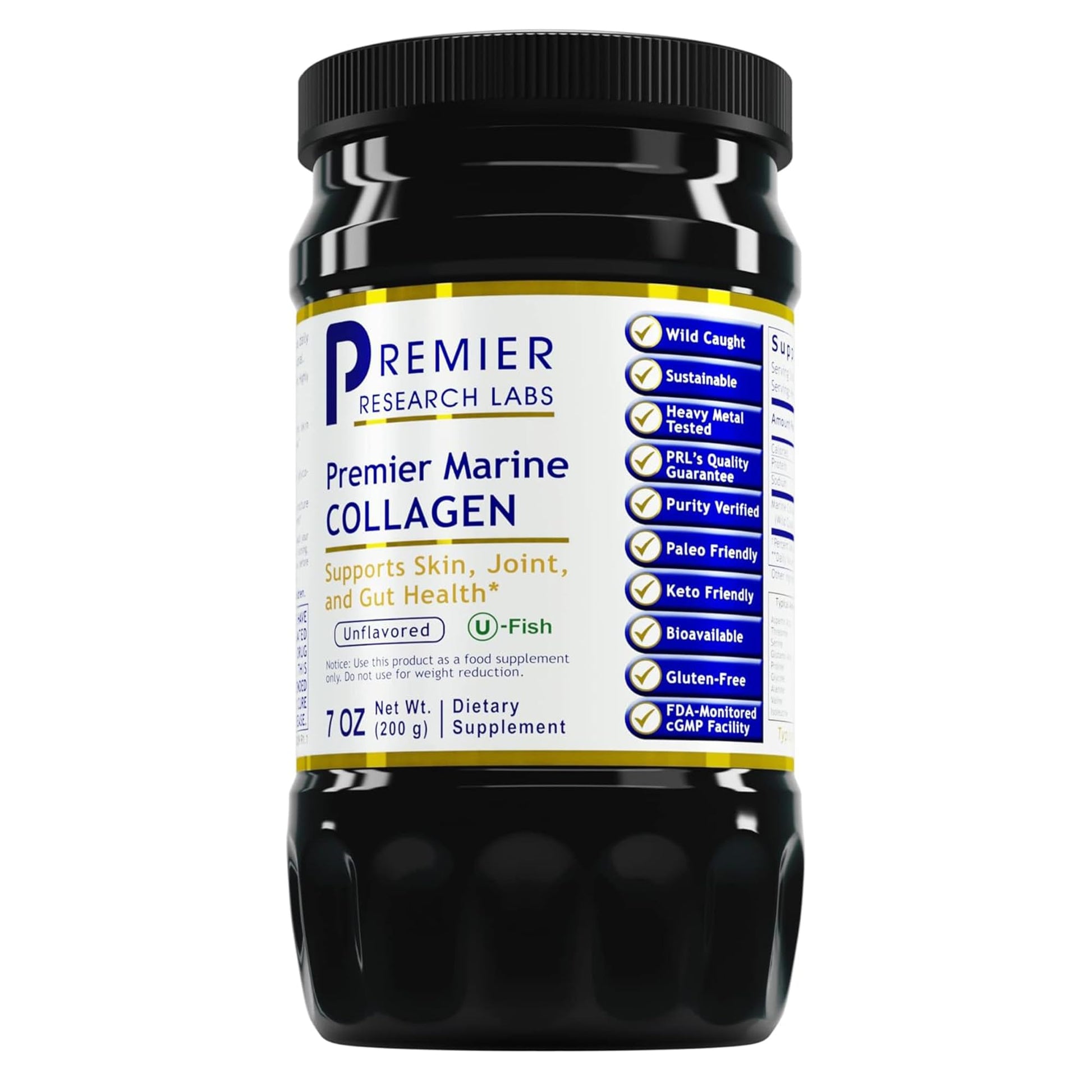 Premier Research Labs Marine Collagen - Marine Collagen Peptides, Hydrolyzed Marine Collagen Powder, Fish Collagen for Women and Men, 5g Collagen Per Serving for Skin, Joint, and Gut Health - 7 Oz Premier Research Labs buy australia supplements
