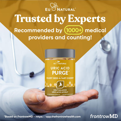 Eu Natural Purge Uric Acid Flush - Eat & Drink What You Want - Uric Acid Support for Joints & Mobility with Celery Seed Eu Natural