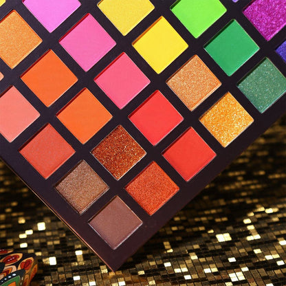UCANBE EXOTIC FLAVORS Neon Eyeshadow Makeup Palette - 48 Colorful High Pigmented - Rainbow Matte Shimmer Glitter Eye Shadow Make Up Pallet Gift Set UCANBE