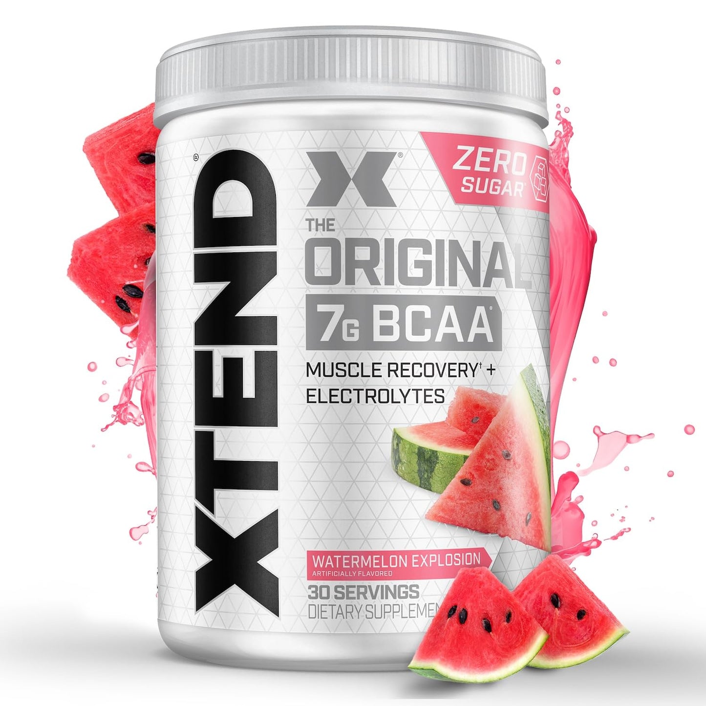 Xtend Original BCAA Powder, 7g BCAAs and 2.5g L-Glutamine for Muscle Recovery Hydration and Lean Muscle, Sugar Free Intra and Post Workout Drink with Electrolytes Xtend
