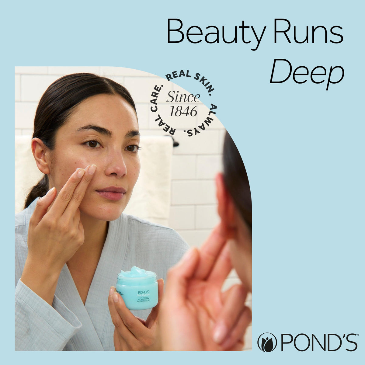 POND’S Fresh Hydration Gel Face Moisturizer, 24HR Hydration with Hyaluronic Acid, Vitamin E & B3 Niacinamide, Alcohol-Free, Oil-Free, Dermatologist Tested, 3.4 oz POND'S