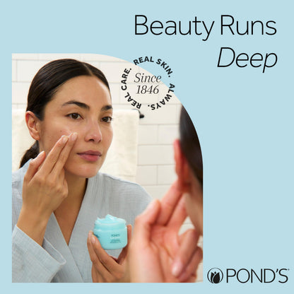 POND’S Fresh Hydration Gel Face Moisturizer, 24HR Hydration with Hyaluronic Acid, Vitamin E & B3 Niacinamide, Alcohol-Free, Oil-Free, Dermatologist Tested, 3.4 oz POND'S