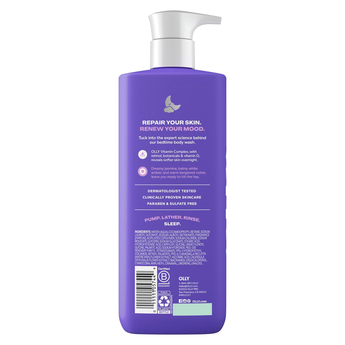 OLLY Renew Body Wash with Vitamin D, Retinol & Botanicals - 17oz OLLY
